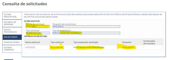 solicitud